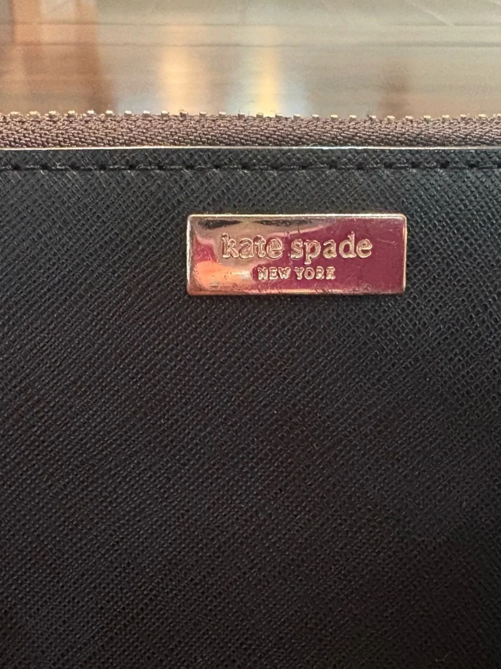 Set of 2 Kate Spade Wallet/Clutch Purses, Grey & Black - Picture 9 of 11